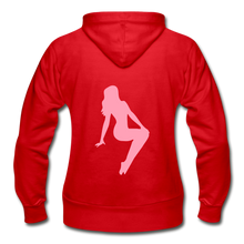 Load image into Gallery viewer, Gildan Heavy Blend Women's Zip Hoodie - red