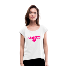 Load image into Gallery viewer, Women's Roll Cuff T-Shirt - white