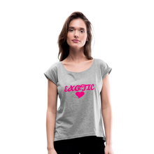 Load image into Gallery viewer, Women's Roll Cuff T-Shirt - heather gray