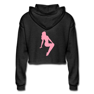 Women's Cropped Hoodie - deep heather