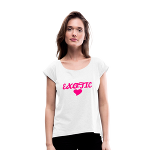Women's Roll Cuff T-Shirt - white