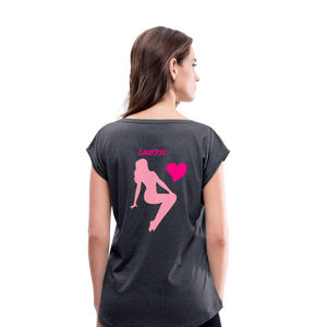 Women's Roll Cuff T-Shirt - navy heather