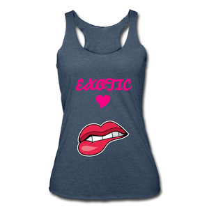 Women’s Tri-Blend Racerback Tank - heather navy