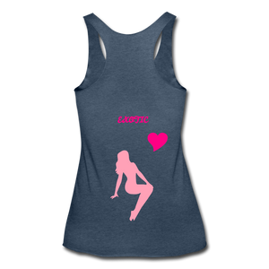 Women’s Tri-Blend Racerback Tank - heather navy
