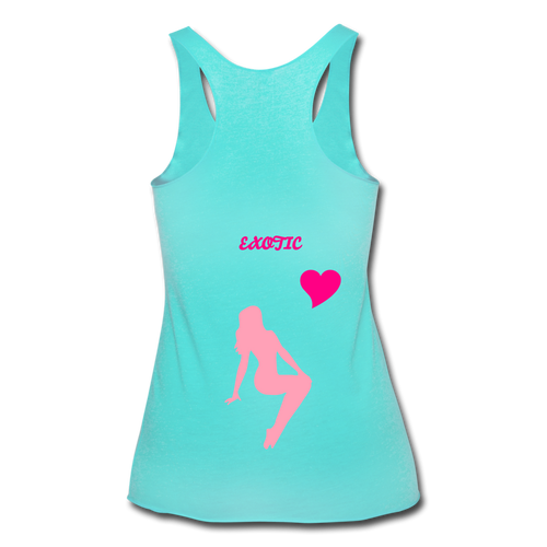 Women’s Tri-Blend Racerback Tank - turquoise