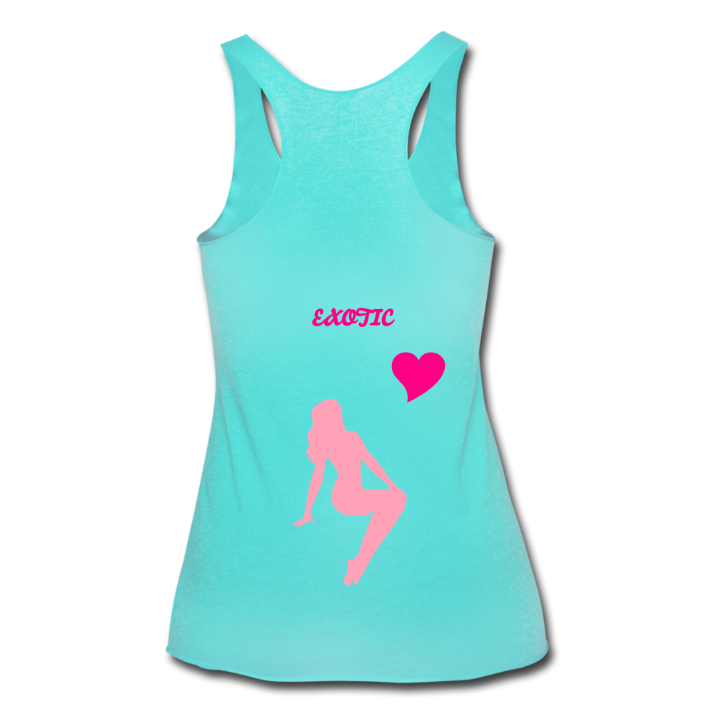 Women’s Tri-Blend Racerback Tank - turquoise