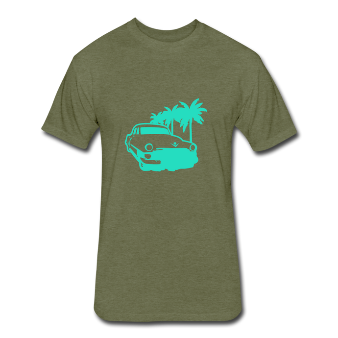 Fitted Cotton/Poly T-Shirt by Next Level - heather military green