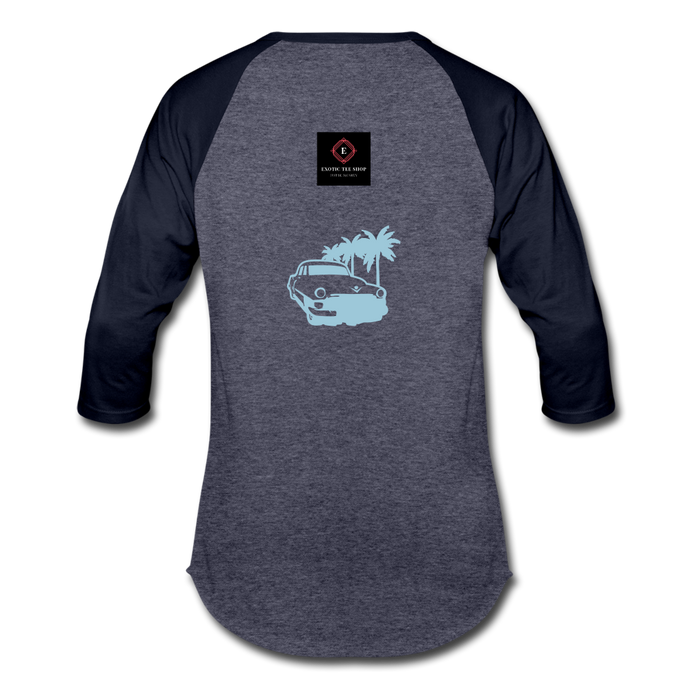 Baseball T-Shirt - heather blue/navy