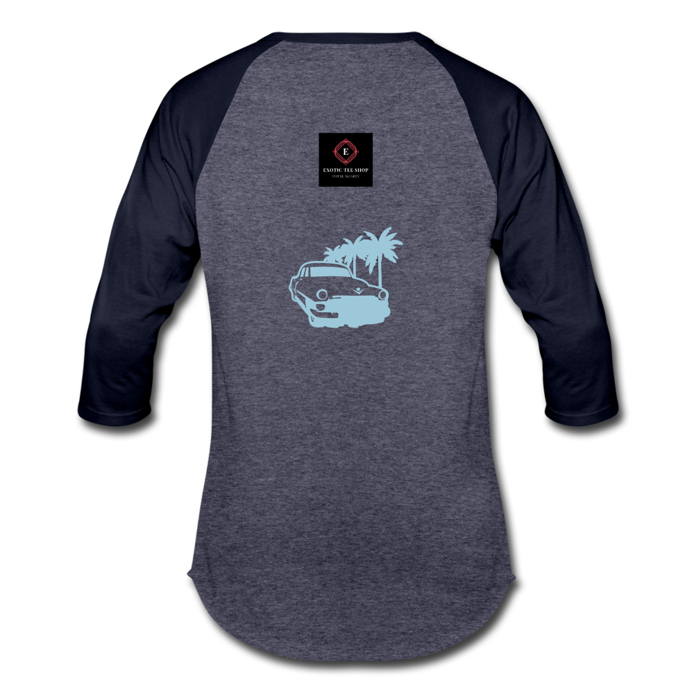 Baseball T-Shirt - heather blue/navy